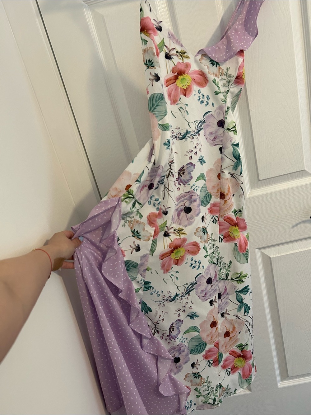 NTW URBAN OUTFITTERS Floral & Lilac Ruffle Sundress - Women's Dress size S